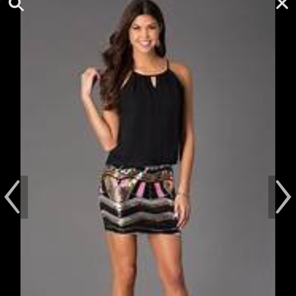 Nwot sequin skirt dress as u wish size L